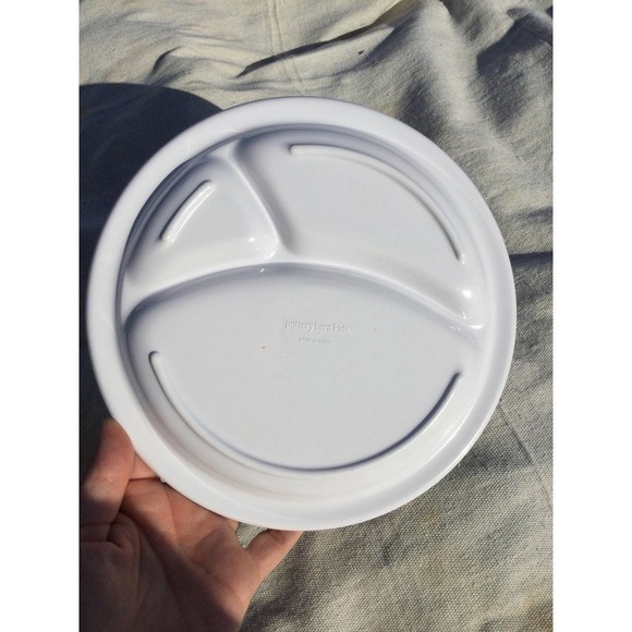 Pottery Barn Children’s Melamine Plate Kids White 8.5” Toddler Lamb Munch Baby - Picture 7 of 9